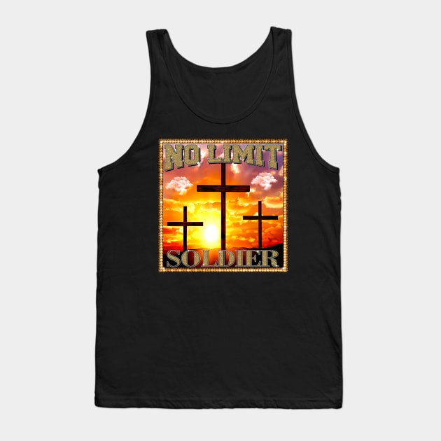 No Limit Soldier Gold - Hip Hop Inspired Spiritual T-shirt Tank Top by Madison Market